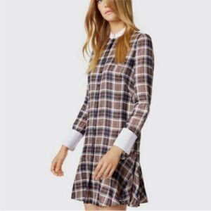 Tory Burch Multicolor Plaid Long Sleeve Dress